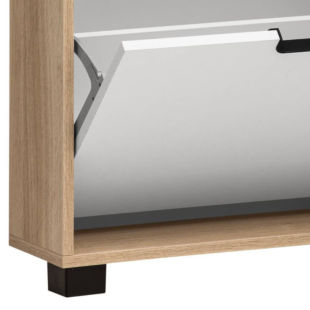 Schuhklappenschrank Lavenci 20 cm tief und 124 cm hoch