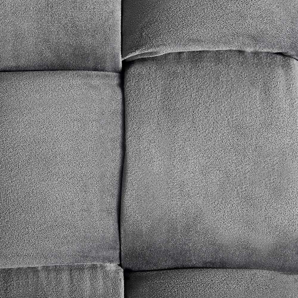 Sitzhocker Veracruz aus Samt in quadratischer Form