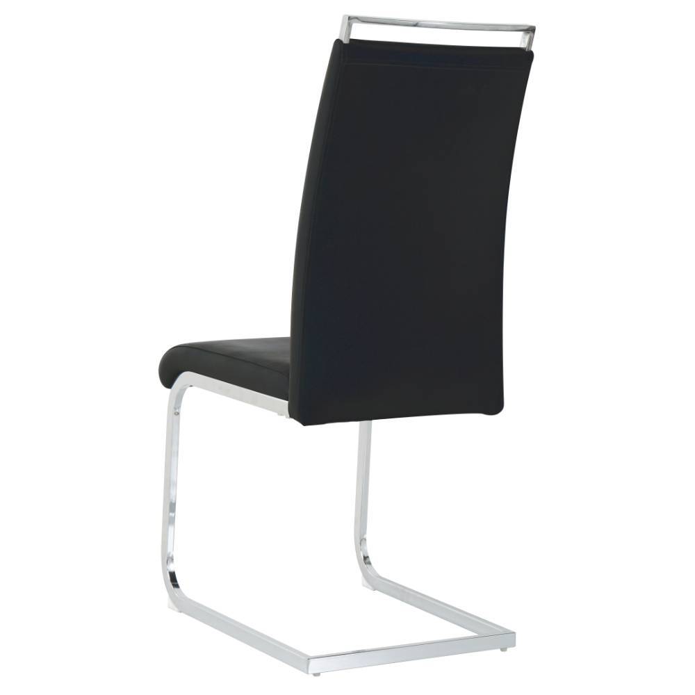 Freischwinger Londa in Schwarz aus Kunstleder (2er Set)
