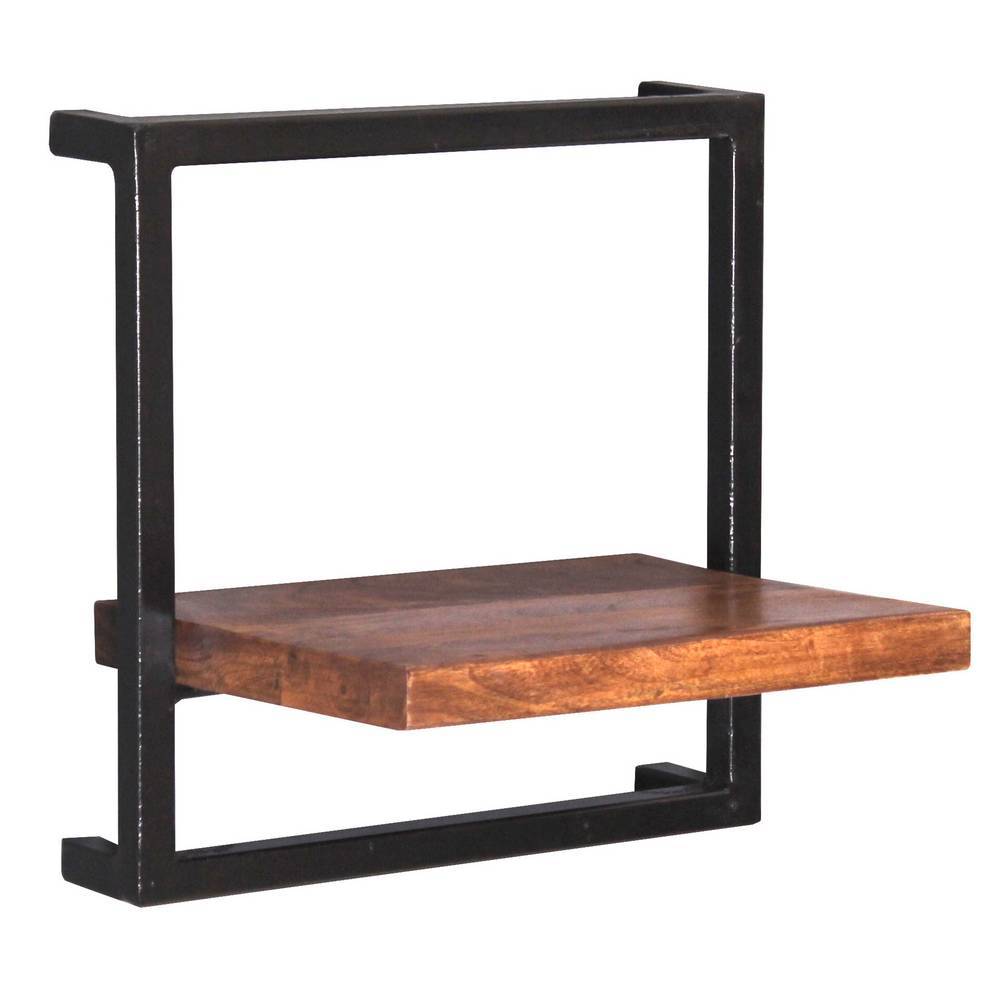 Wohnzimmer Regal Charisse aus Mangobaum Massivholz und Metall (fünfteilig)