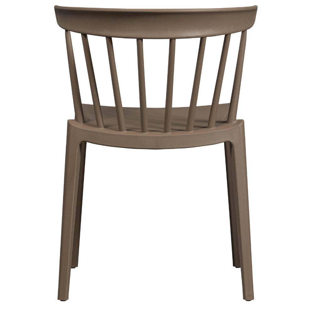 Stapelstuhl Eleenia in Cappuccino aus Kunststoff (2er Set)