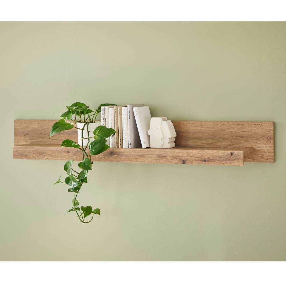 Anbauwand Cemutra in modernem Design - Eichefarben (vierteilig)