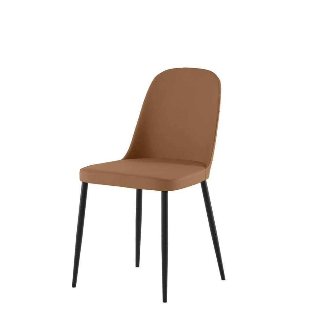 Polsterstuhl Gracia in Braun aus Webstoff (4er Set)