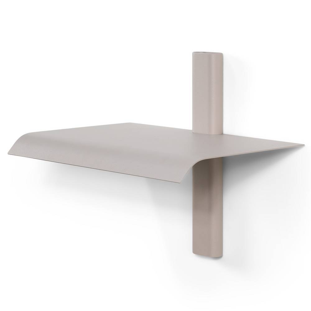 Wand Regal Giuliano in Taupe pulverbeschichtet 28 cm breit