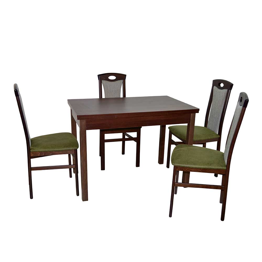 4 Personen Essgruppe Fandango Tisch ausziehbar in Nussbaumfarben (fünfteilig)
