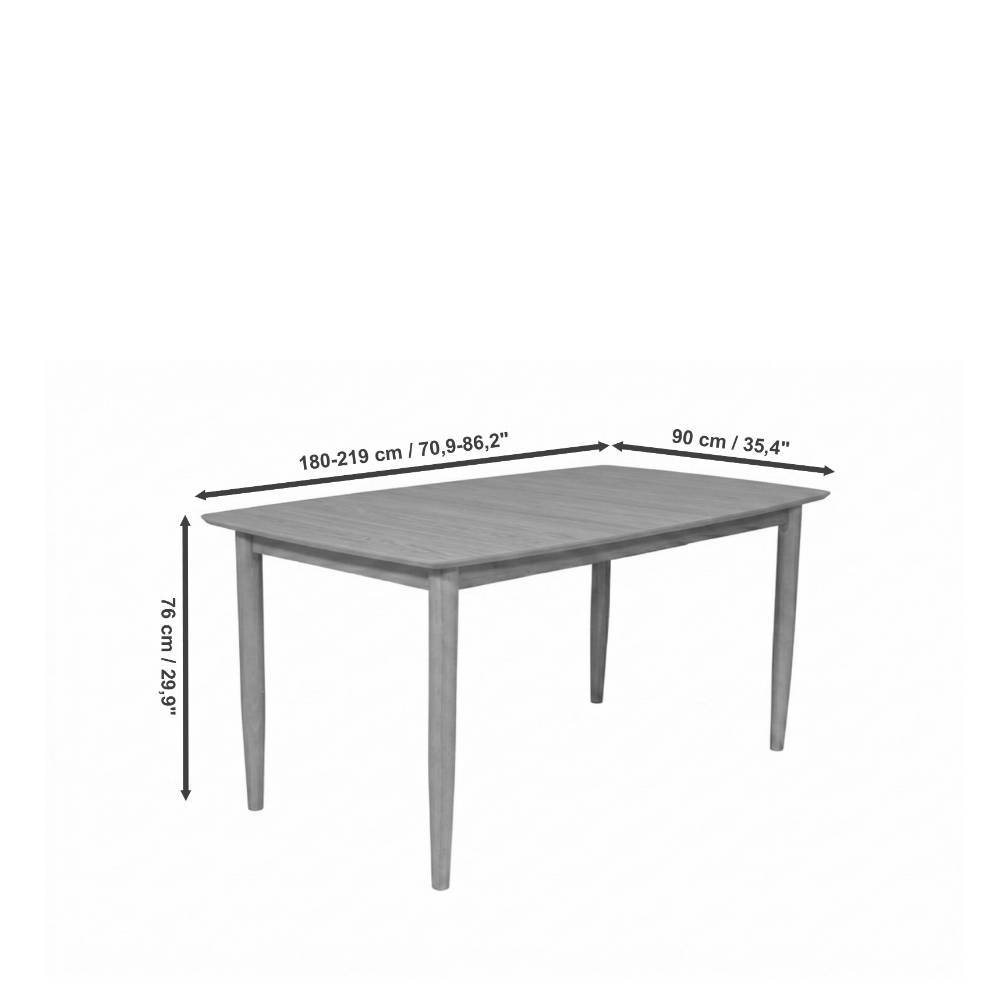 Ausziehtisch Julya mit Massivholzplatte im Skandi Design
