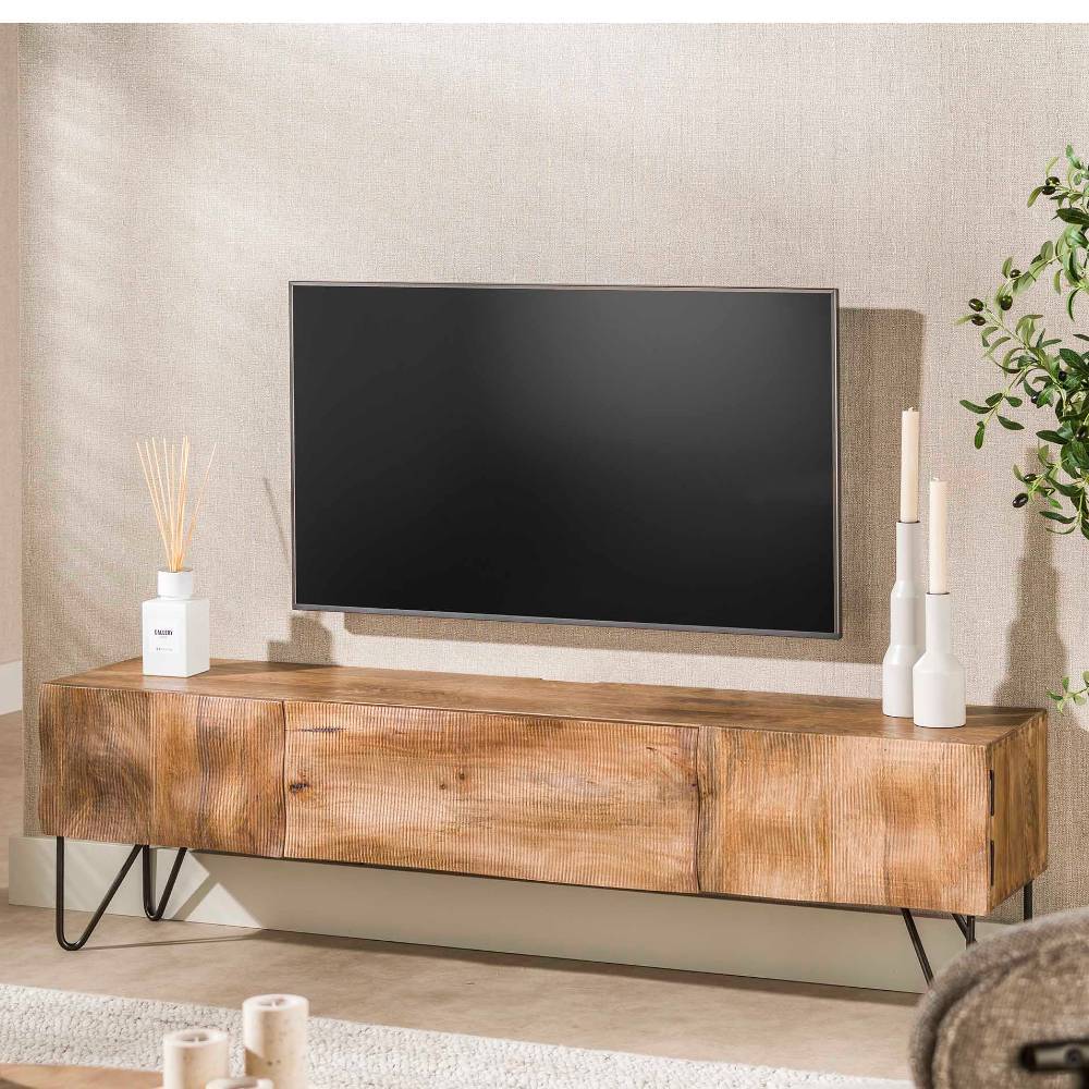 TV Lowboard Juny aus Mangobaum Massivholz 160 cm breit
