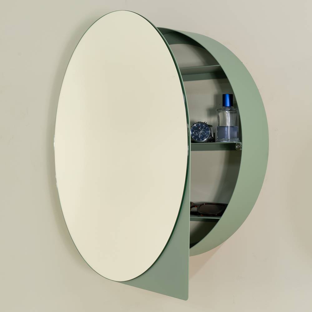 Badezimmerspiegelschrank Space in Graugrün 55 cm breit