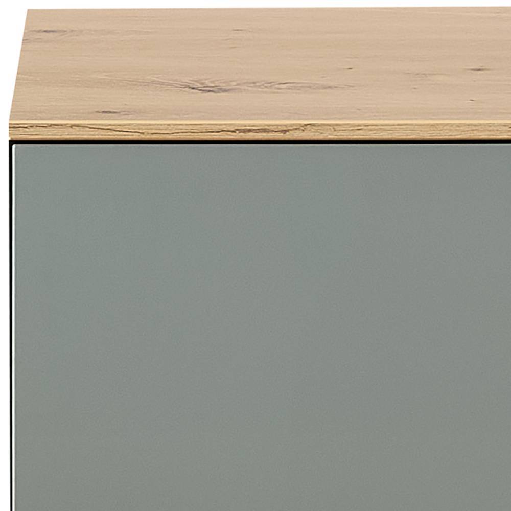 TV Lowboard Ilitalcon in Graugrün und Wildeichefarben