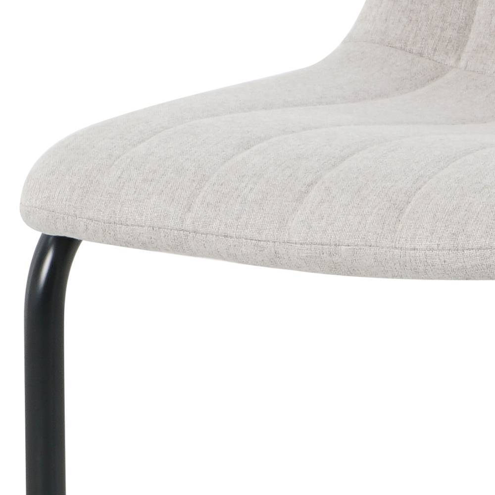 Freischwingerstuhl Syriana aus meliertem Webstoff in Beige (2er Set)
