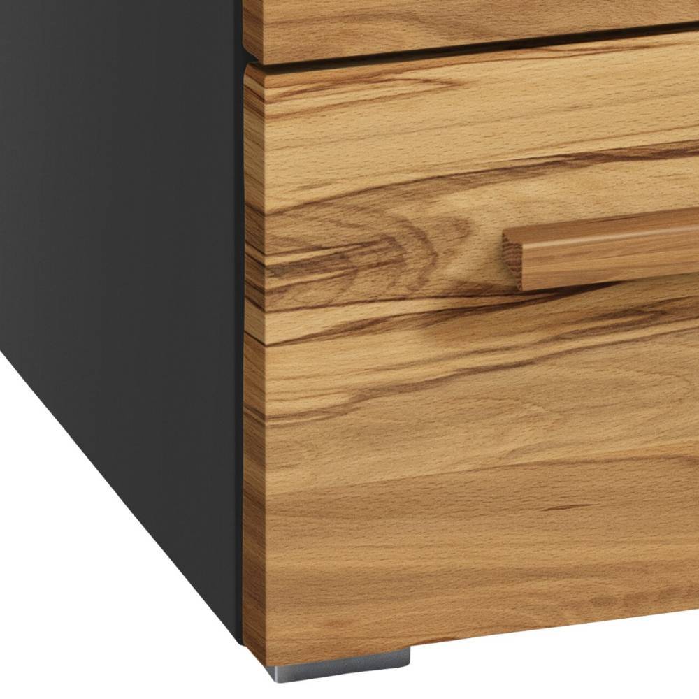 Kommode modern Romantico in Wildbuchefarben und Anthrazit