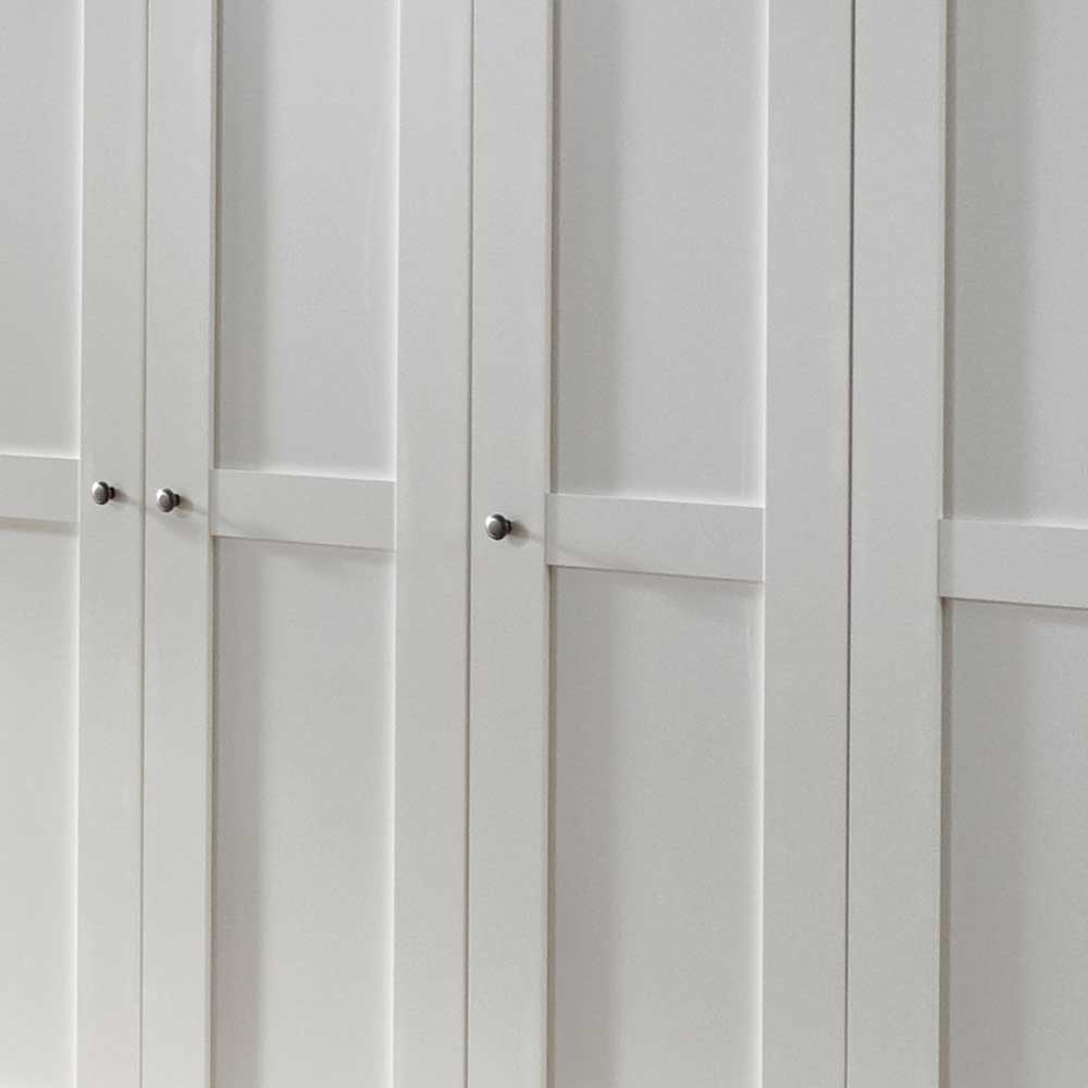 Schlafzimmer Möbel Wady in Weiß & Eiche Bianco Schrank 250 cm breit (vierteilig)