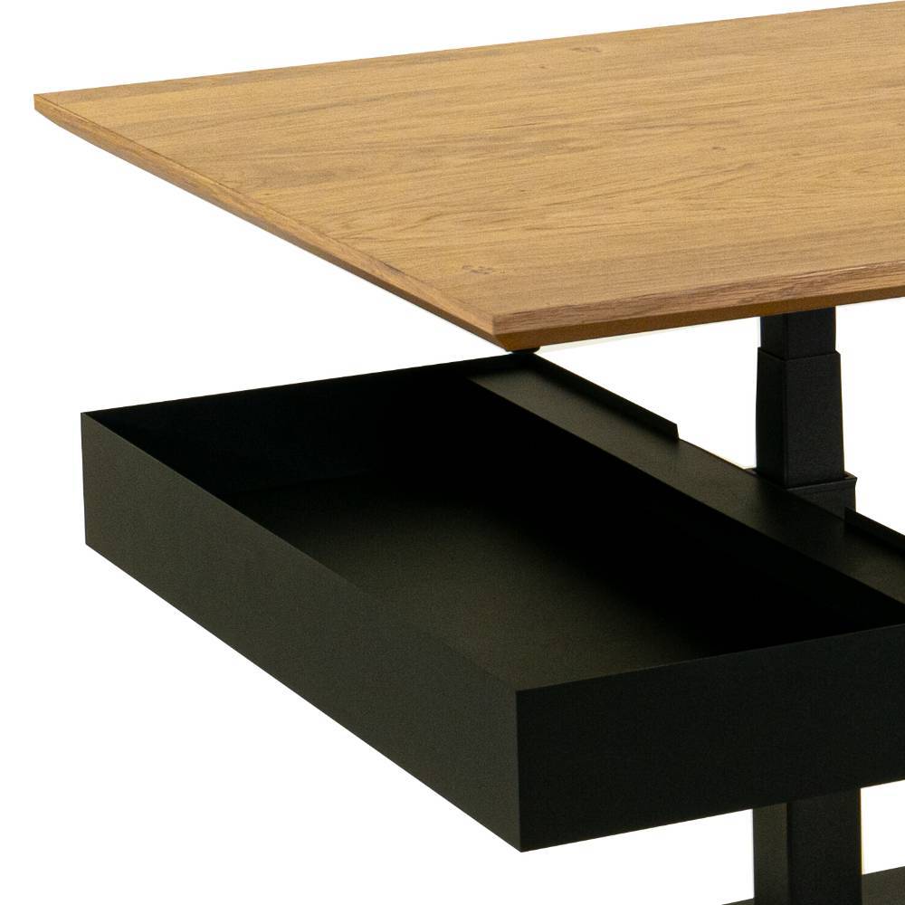 Wohnzimmer Tisch Bordeaux höhenverstellbar - 70 cm breit