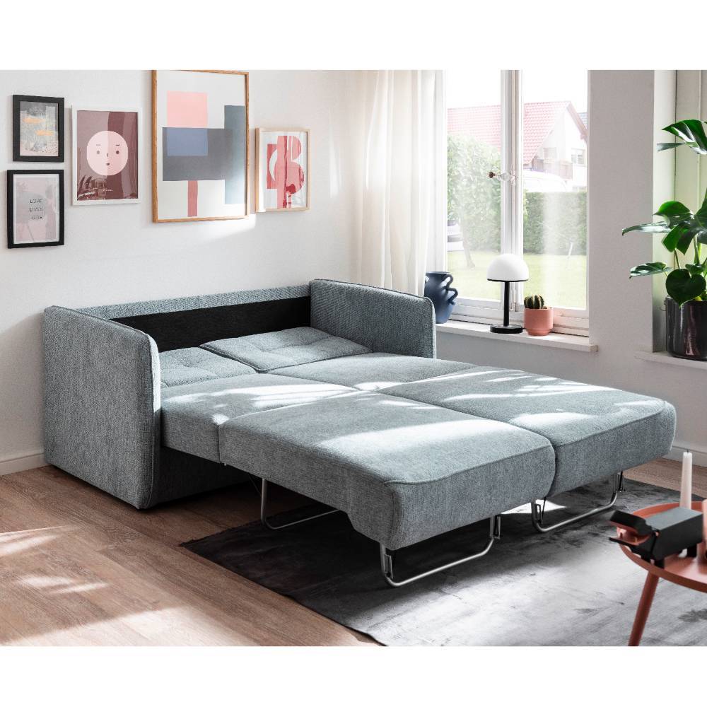 Schlafsofa Natal in Mintgrün mit Steppungen