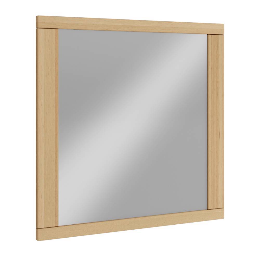 Wandspiegel Zella in quadratischer Form - Kernbuchefarben