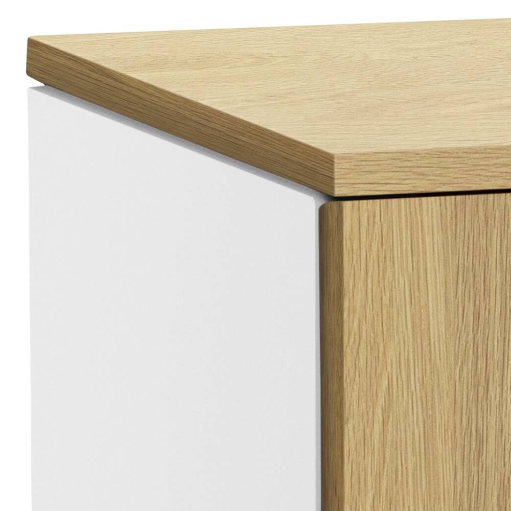 Schrank Ismena in Eiche hell und Weiß