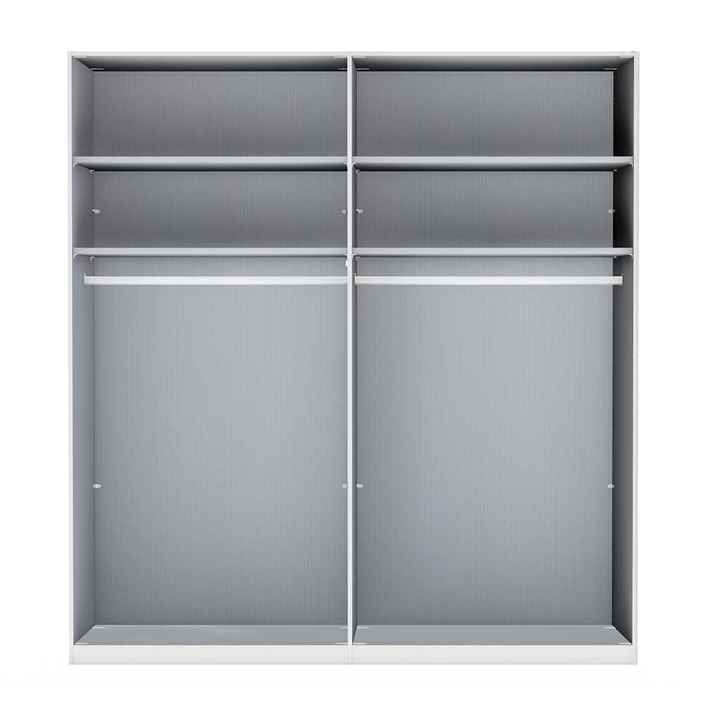 Falttürenkleiderschrank Kandu 200 cm breit mit Metallgriffen