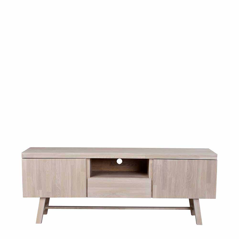 TV Lowboard South aus Eiche White Wash massiv 160 cm