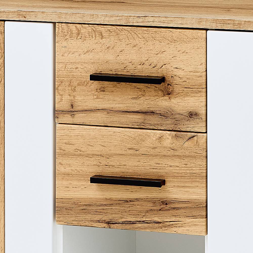 Highboard Alamo 135 cm breit mit drei offenen Fächern