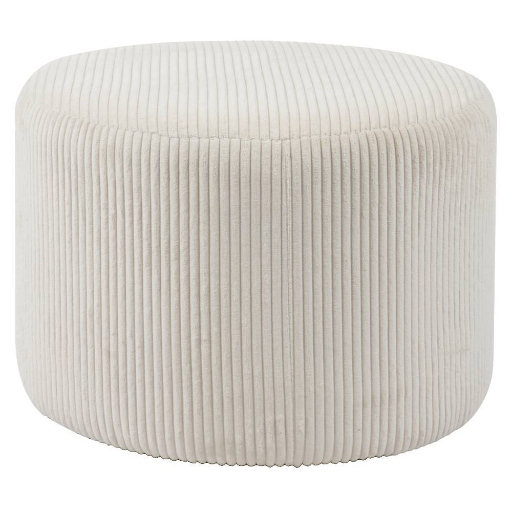 Beistellhocker Cracks in Beige im Skandi Design