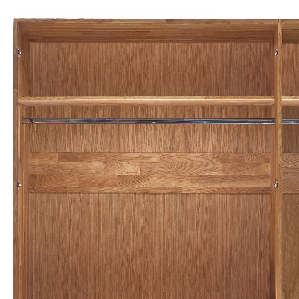 Massivholz Kleiderschrank groß Snoba aus Wildeiche Massivholz mit Drehtüren