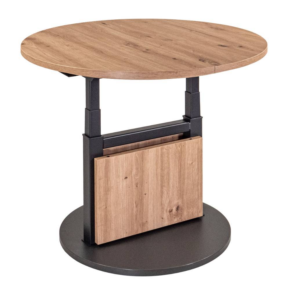 Wohnzimmer Tisch Clarina höhenverstellbar mit einer Einlegeplatte