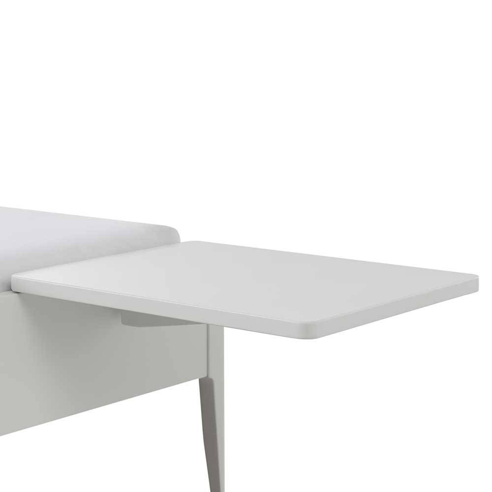Futonbett in Weiß Mutez aus MDF im Skandi Design