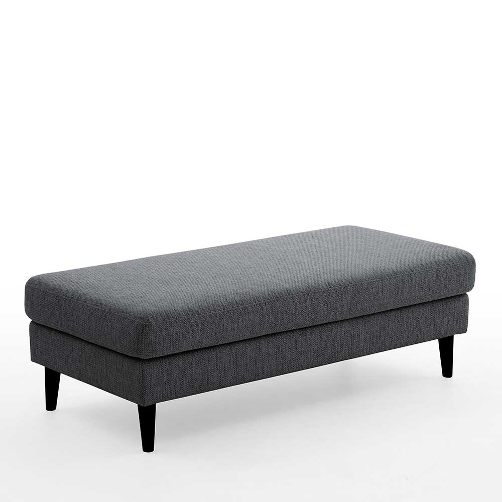 Polsterhocker Sanctos in Anthrazit Webstoff 133 cm breit
