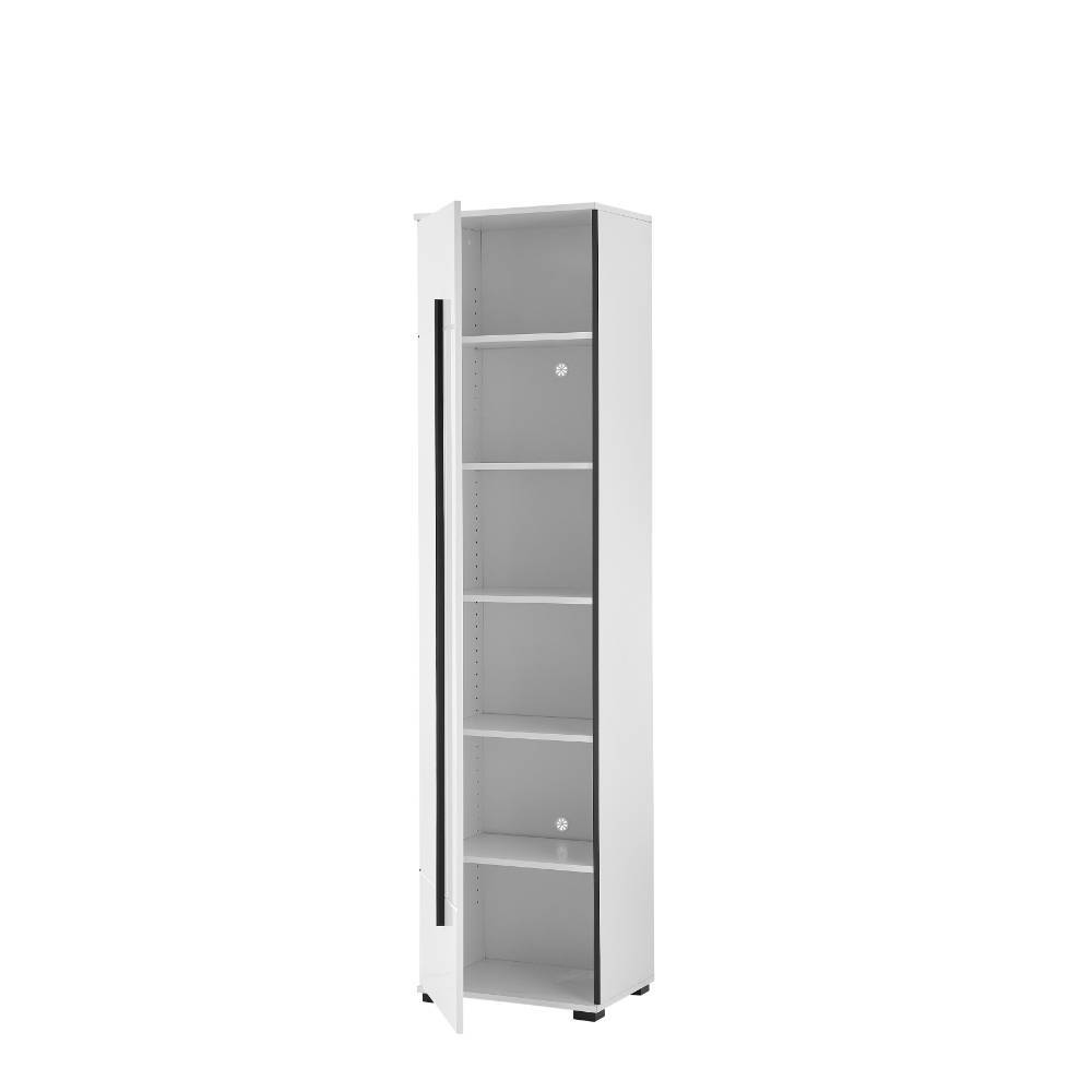 Dielenschrank Fricossa in Weiß Hochglanz