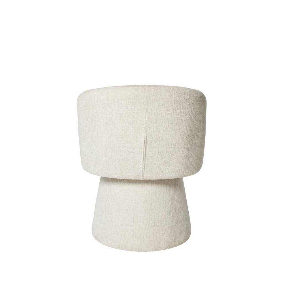Drehbarer Sessel Mossora aus Boucle Stoff in Offwhite