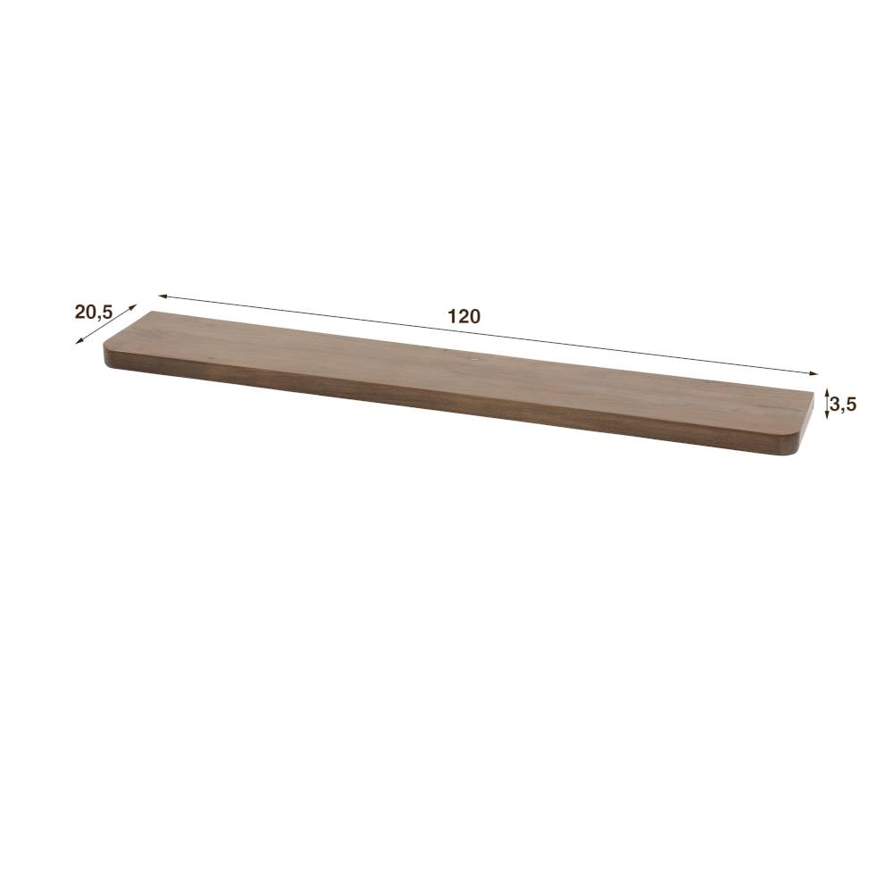 Wohnzimmerregal Odrato aus Akazie Massivholz 120 cm breit