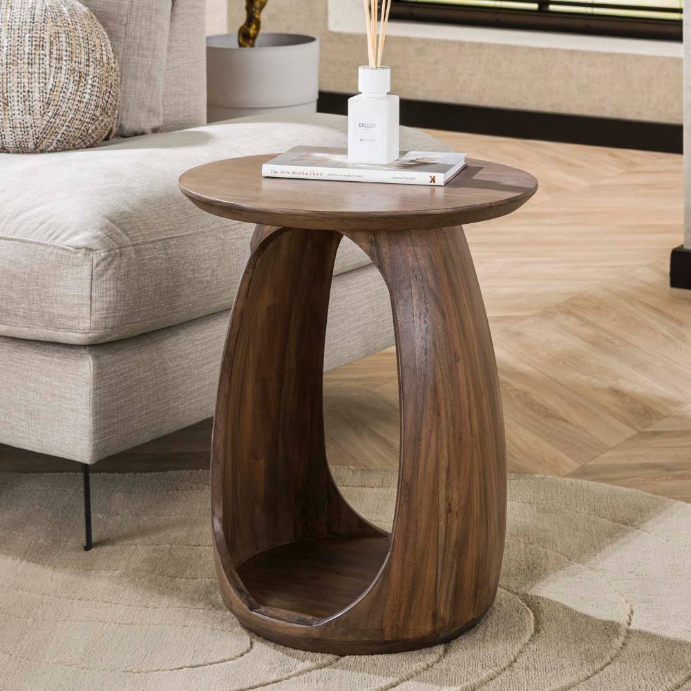 Beistelltisch Bangor in modernem Design mit Massivholzplatte