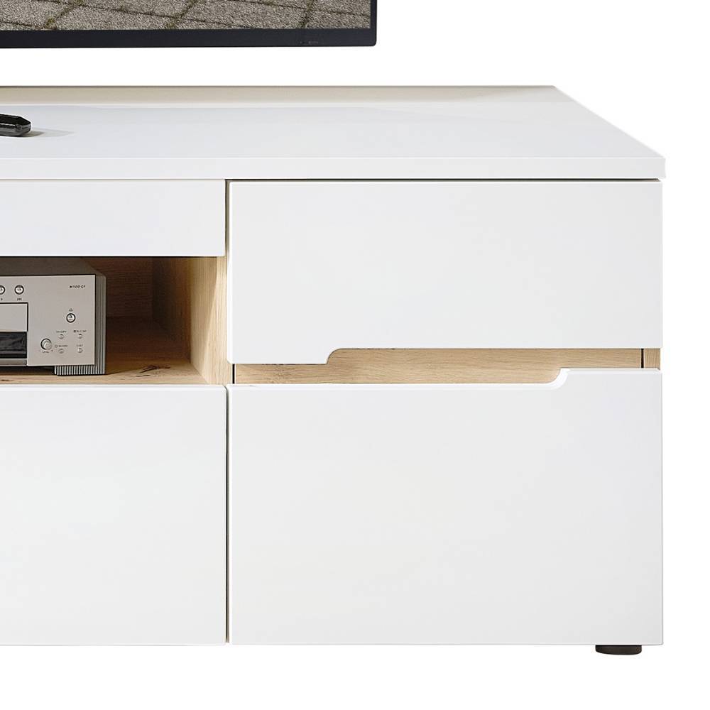 TV Wohnwand Mariocavo in modernem Design mit LED Beleuchtung (dreiteilig)