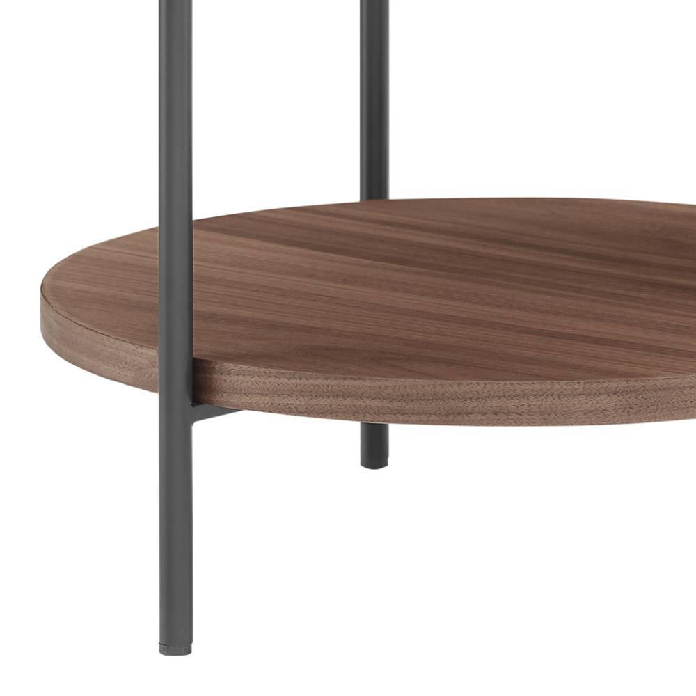 Beistelltisch Sofa Dacura in runder Form echtholzfurniert