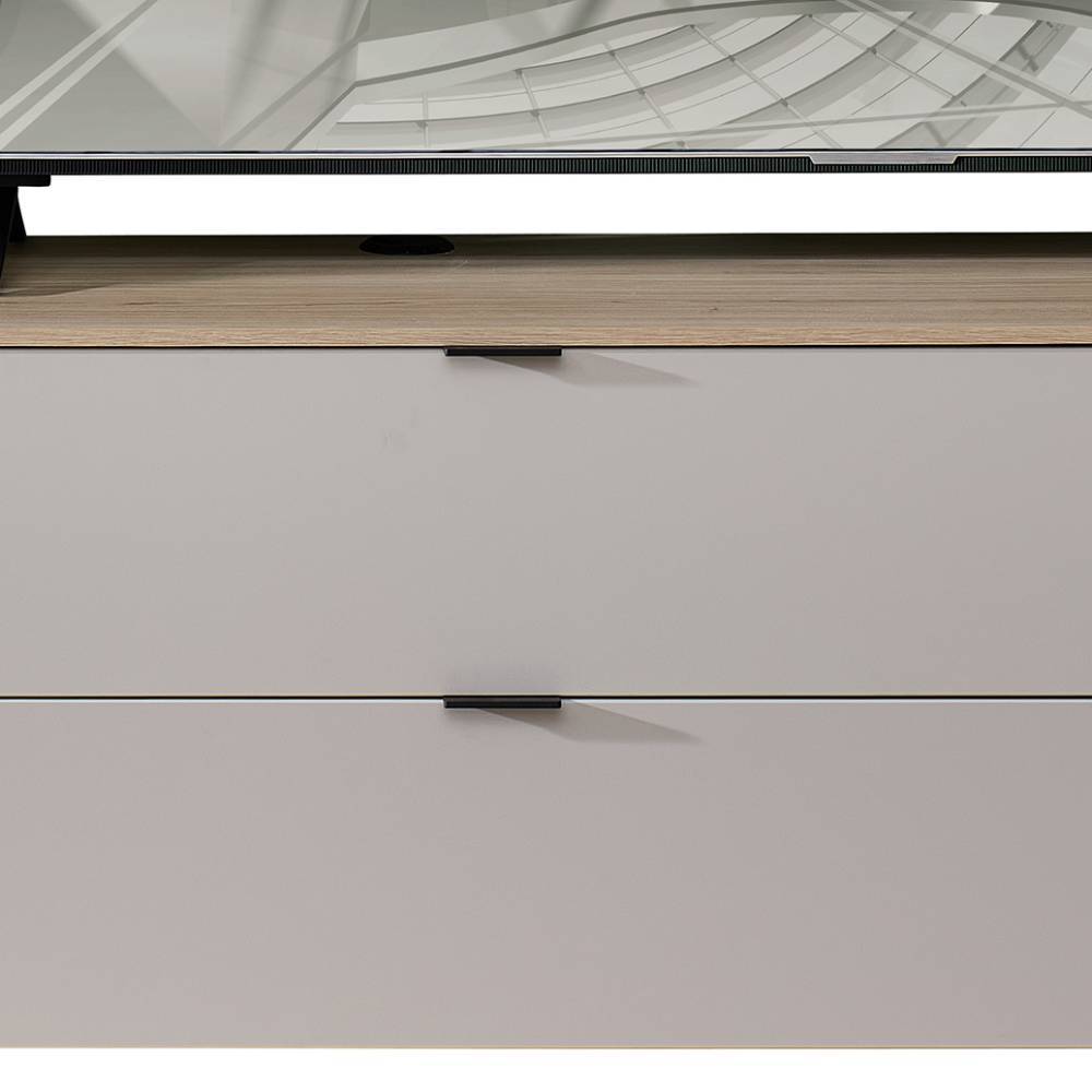Wohnwand Jasefiana in modernem Design mit LED Beleuchtung (fünfteilig)