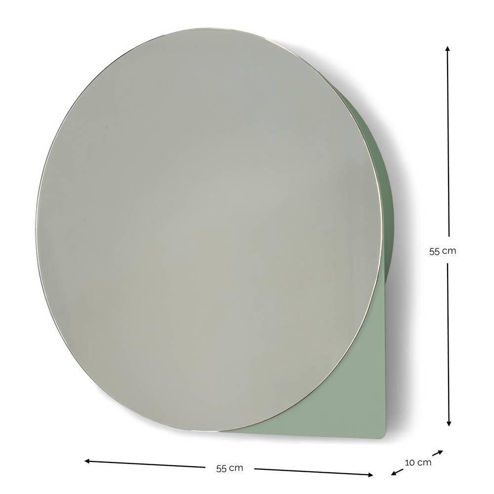 Badezimmerspiegelschrank Space in Graugrün 55 cm breit