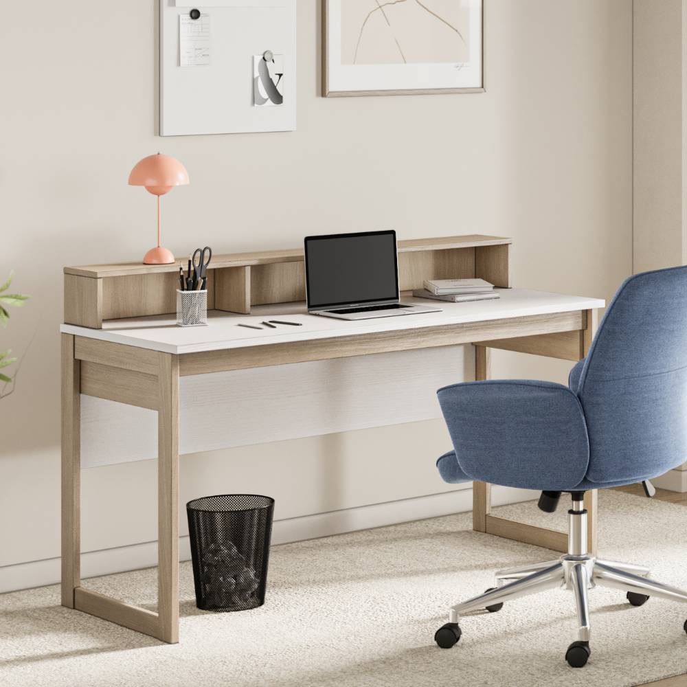 Büromöbel Komplettset Labrassa im Skandi Design melaminbeschichtet (dreiteilig)