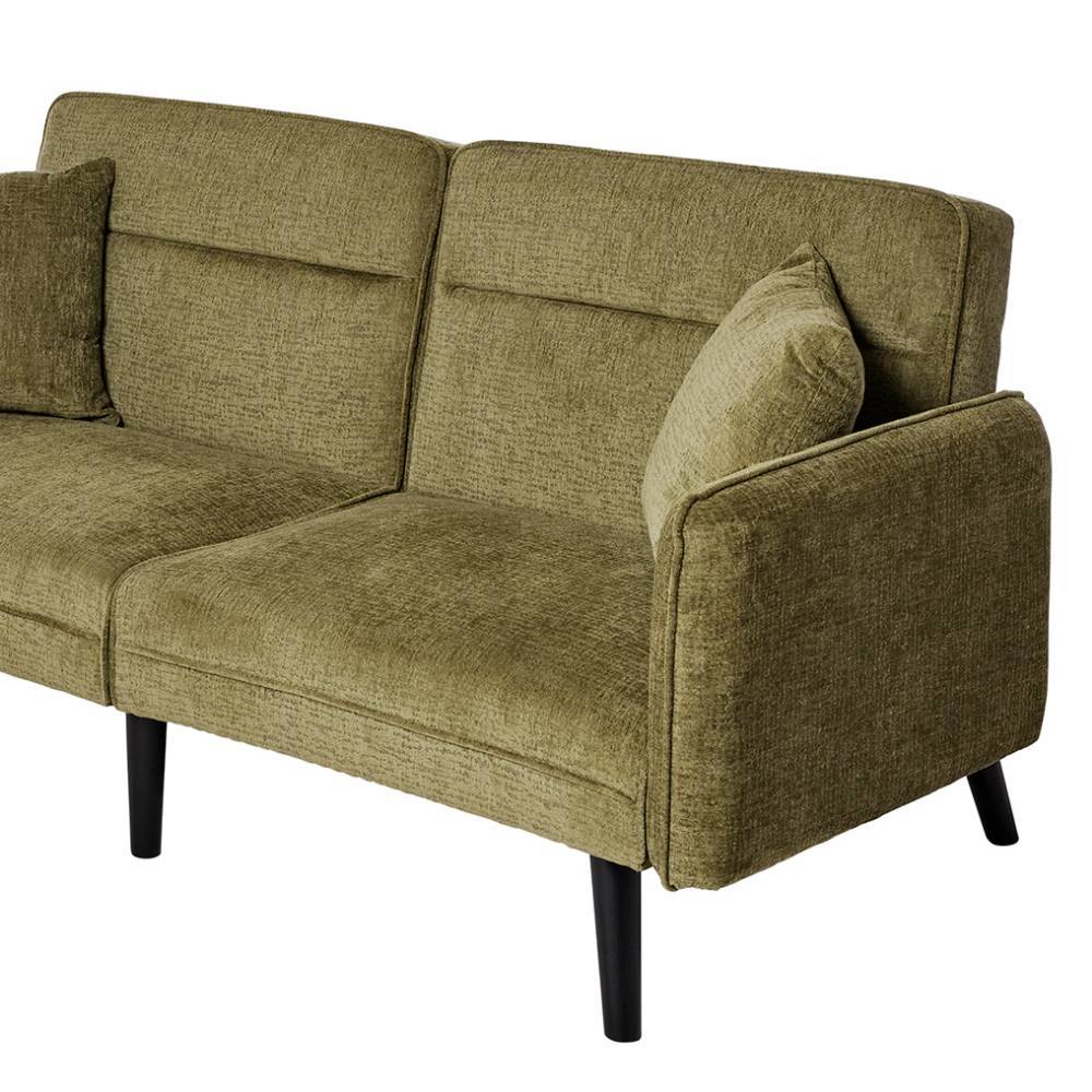Schlafsofa Dosmarin mit Rücken Klappmechanik aus Boucle Stoff