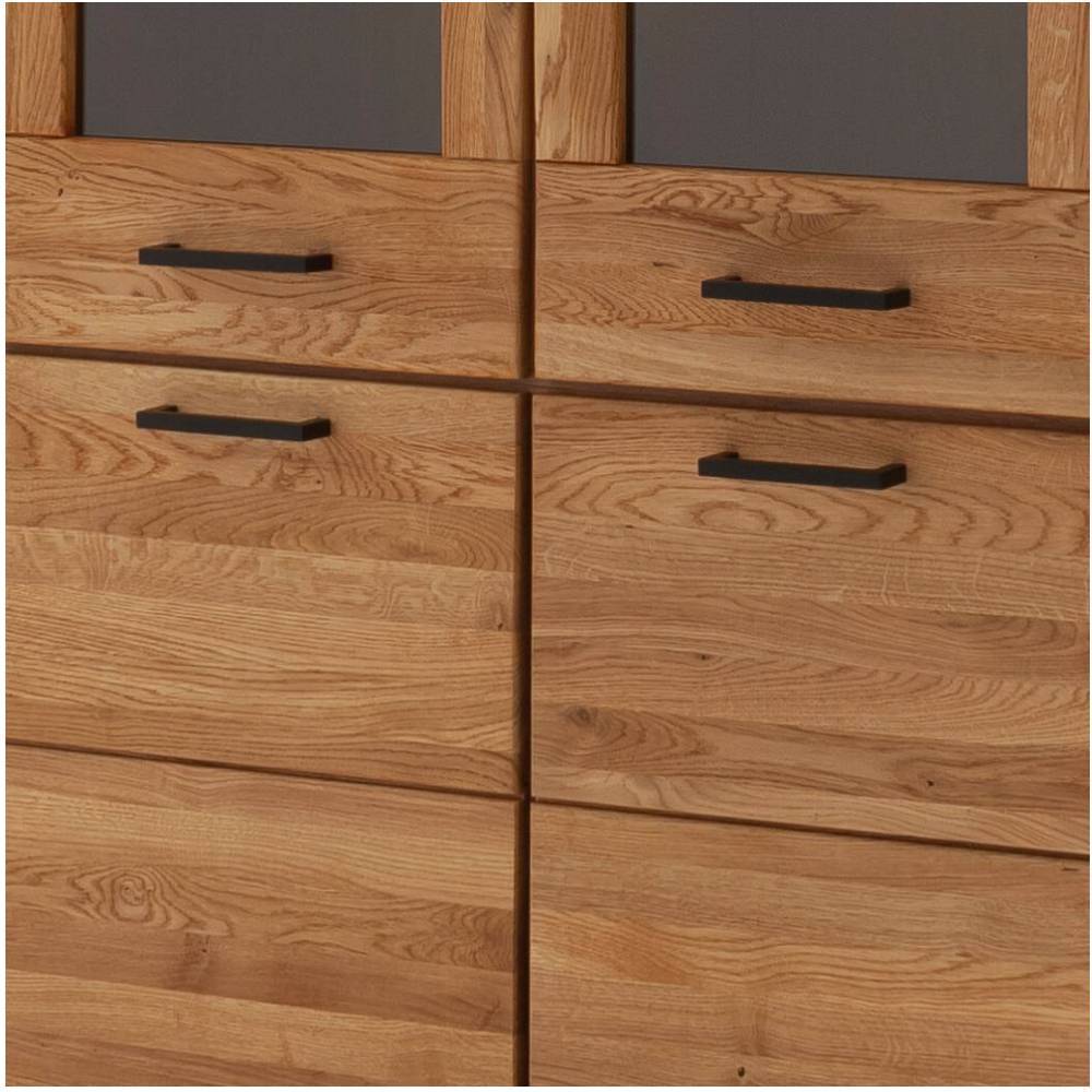 Wohnzimmervitrinenschrank Suzana im Industry und Loft Stil in Wildeichefarben