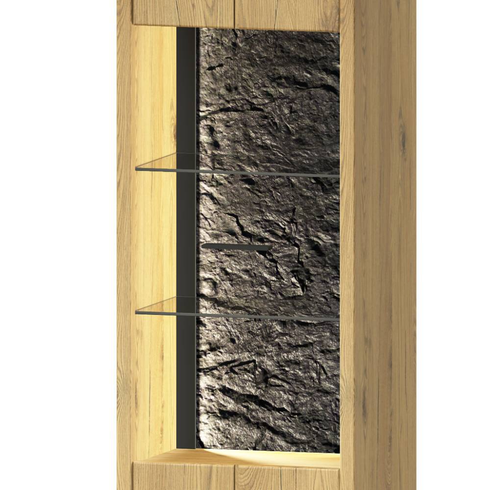 Standvitrine Ostoro mit zwei Glasböden 50 cm breit