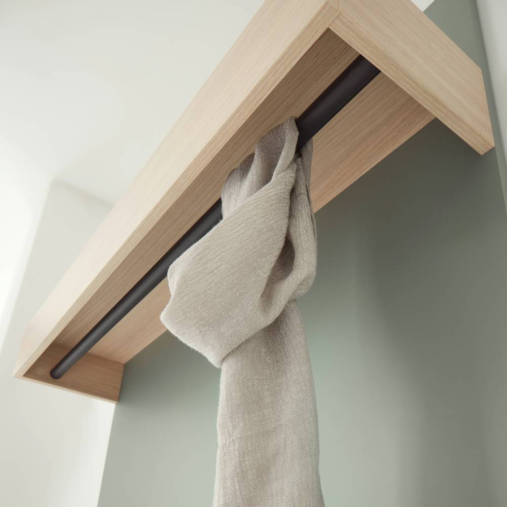 Wandgarderobe Ulfava in Graugrün melaminbeschichtet