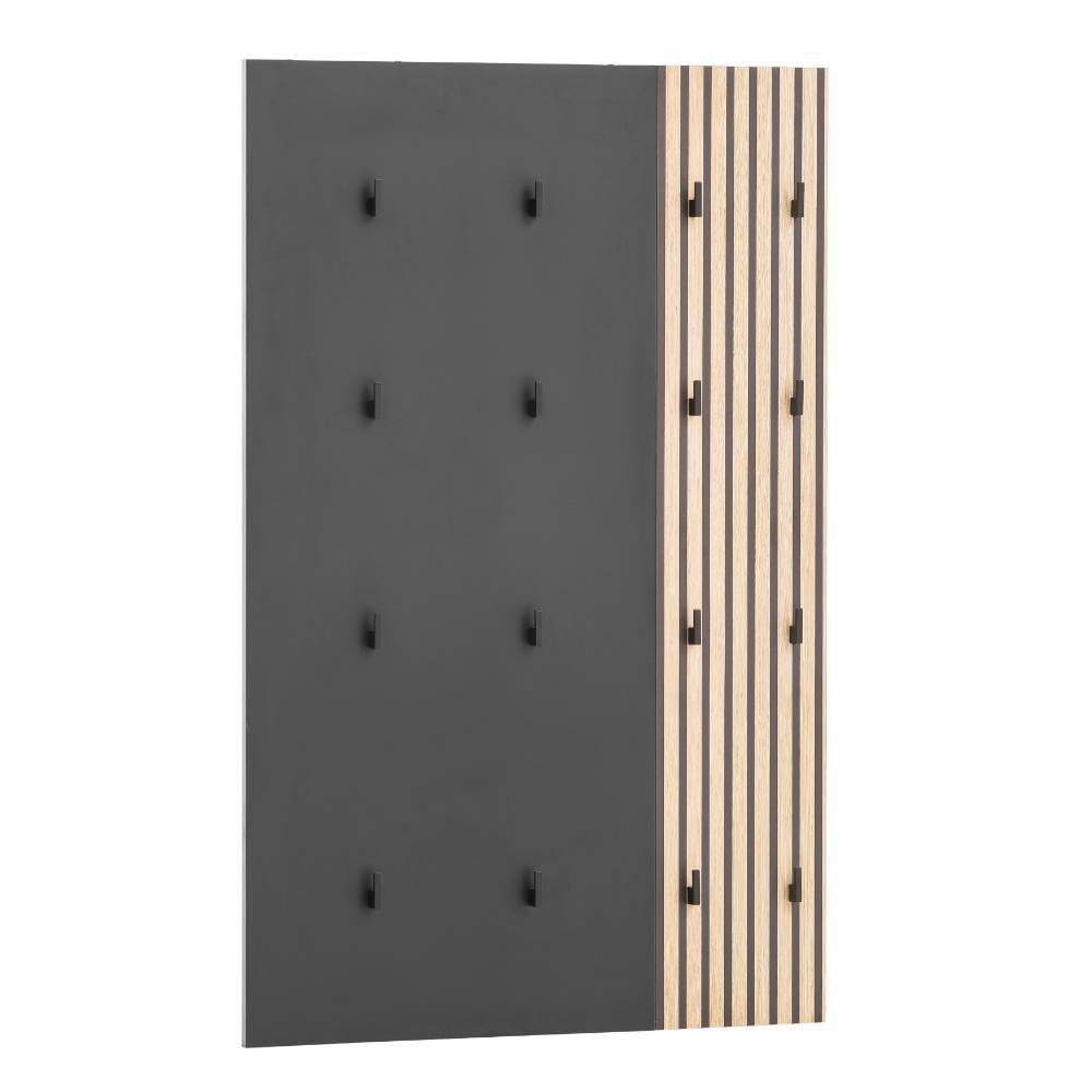 Wandgarderobe Ronn mit 16 Kleiderhaken 109 cm hoch (zweiteilig)