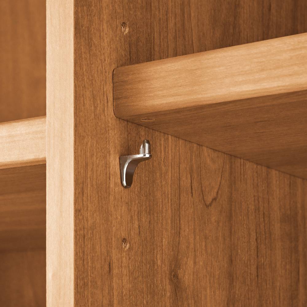 Drehtürenkleiderschrank modern Merkur in Eiche Bianco und Dunkelbraun