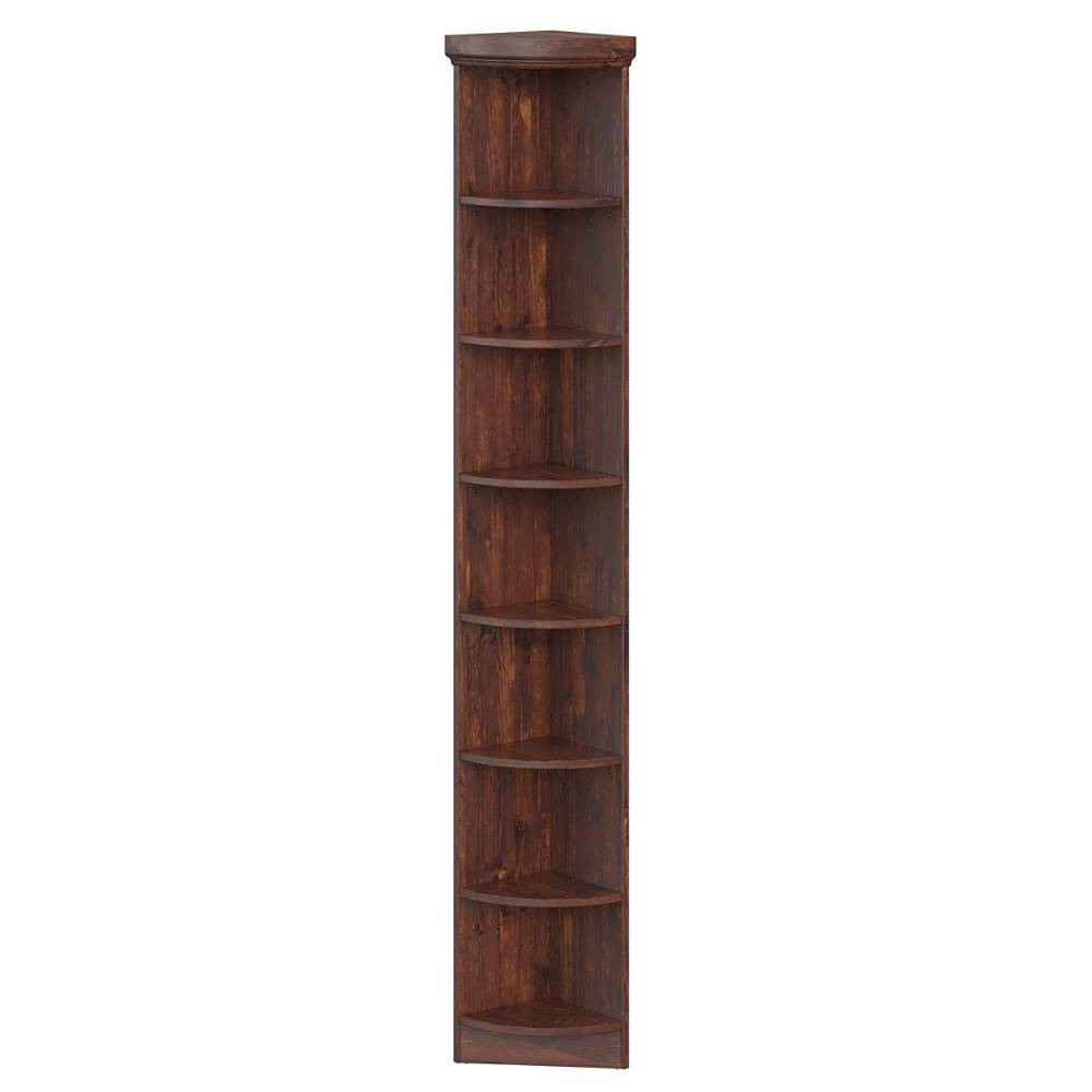 Dunkelbraunes Eck Regal Naguera in Dunkelbraun 220 cm hoch