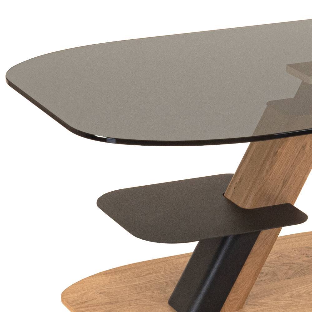 Couchtisch Sugora mit Parsolglas Platte höhenverstellbar