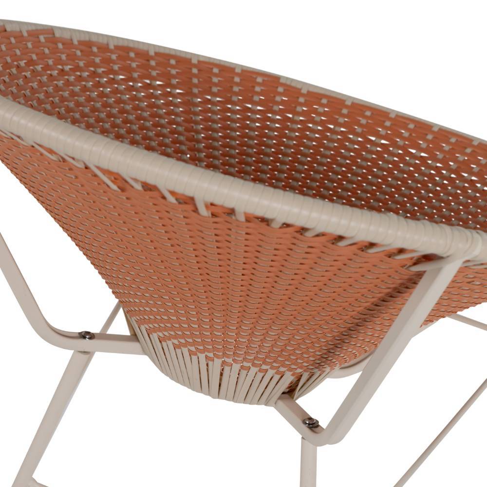 Garten Sessel Swan in Beige und Orange