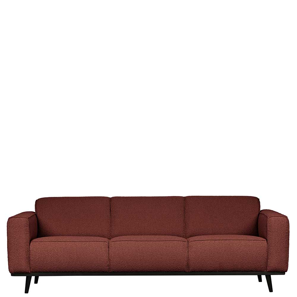 Boucle Stoff Sofa Valuta in Kastanienfarben 230 cm breit