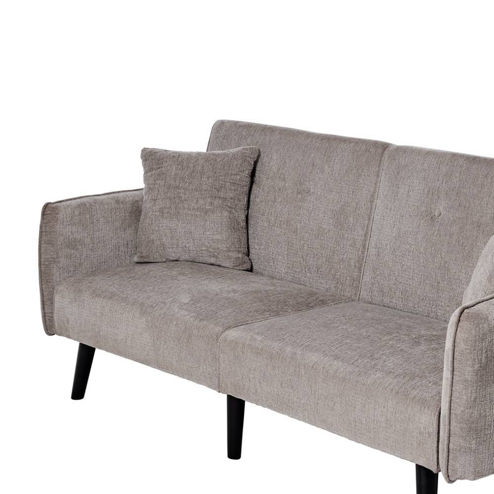 Schlafsofa Salverna in Grau mit Rücken Klappmechanik
