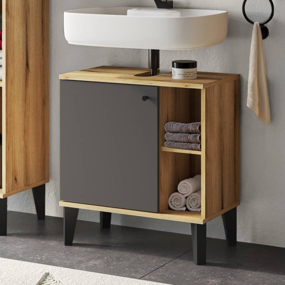 Moderne Badmöbel Pattinos dreiteilig - 190 cm hoch (dreiteilig)
