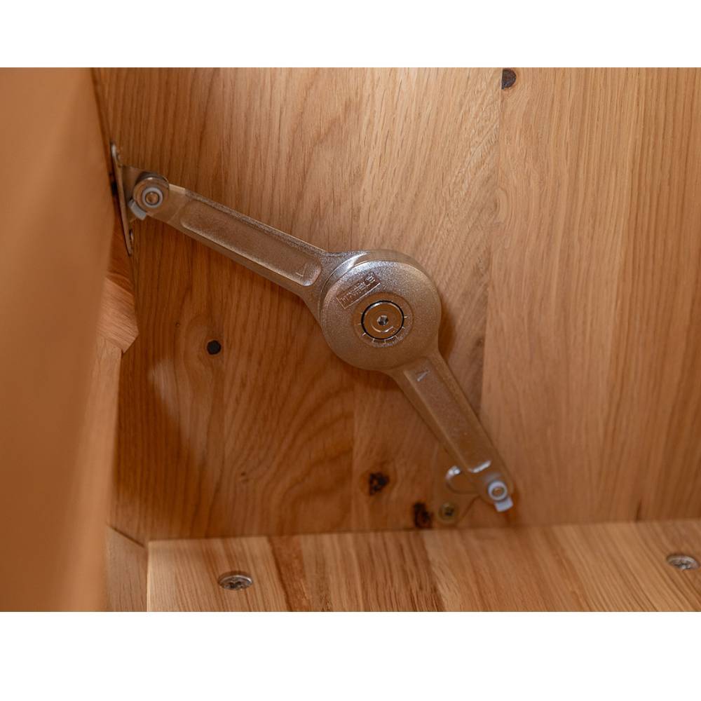 Schuhschrank Gravura aus Eiche Massivholz mit Griffmulden